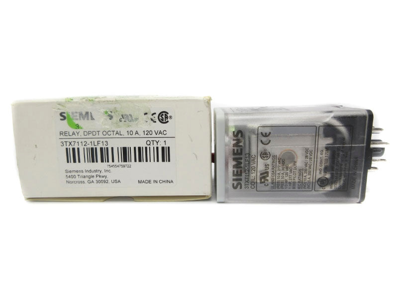 SIEMENS 3TX7112-1LF13 120VAC 10A NSMP