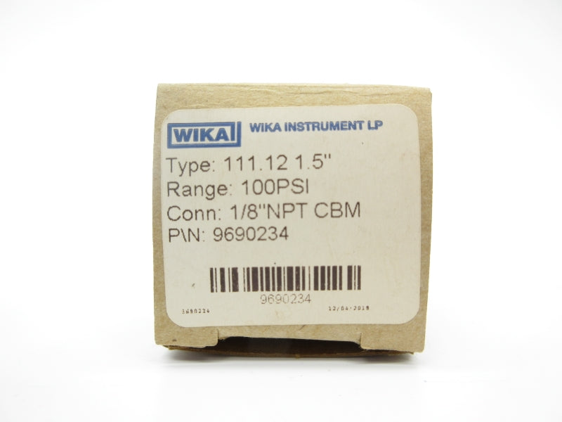 WIKA 9690234 0-100PSI 1/8" NSMP