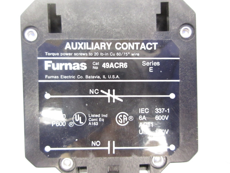 FURNAS 49ACR6 SER. E 600V 6A NSNP