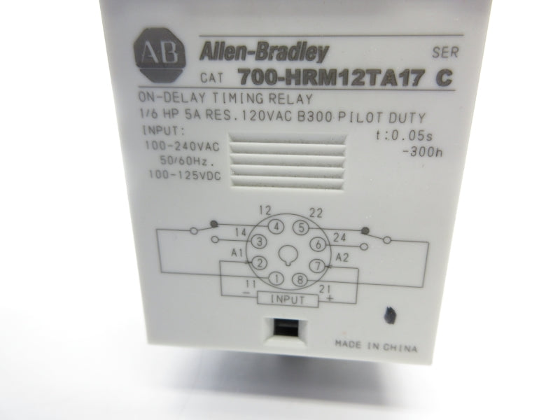 ALLEN BRADLEY 700-HRM12TA17 SER. C 100-240VAC 5A 0-30MIN NSNP