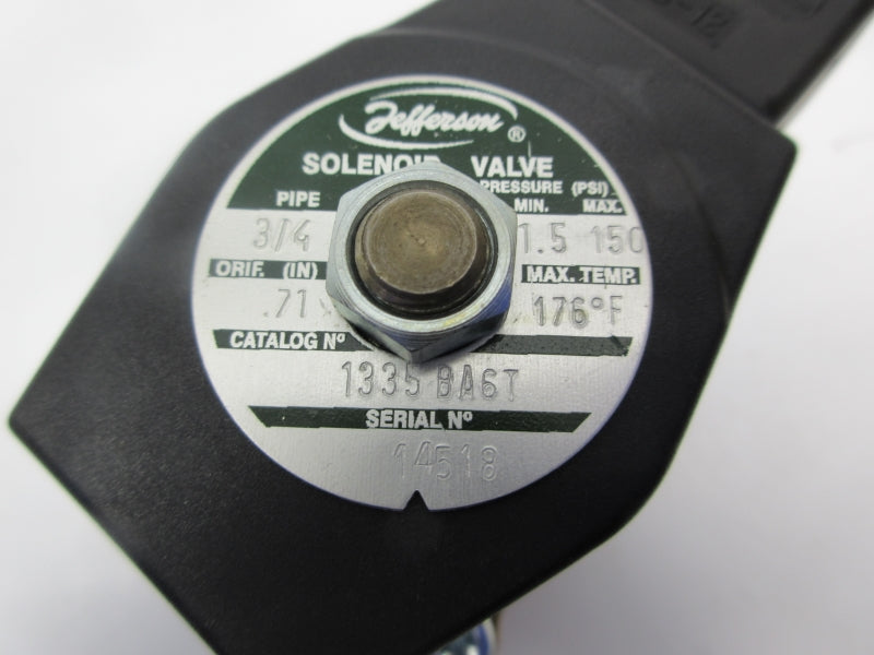 JEFFERSON 1335BA6T 120VAC 150PSI 3/4" NSNP