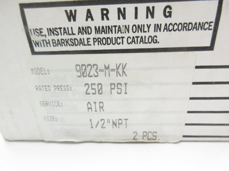 BARKSDALE 9023-M-KK 250PSI 1/2" NSMP