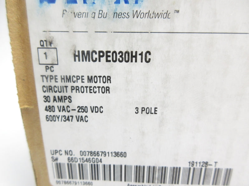 EATON HMCPE030H1C 480VAC 30A NSMP