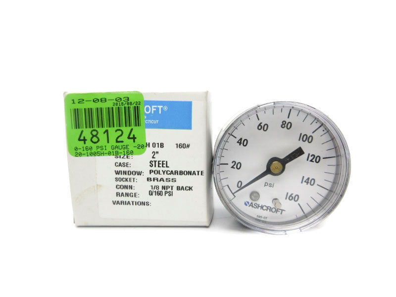 ASHCROFT 20-1005H-01B-160# 0-160PSI 1/8" NSMP