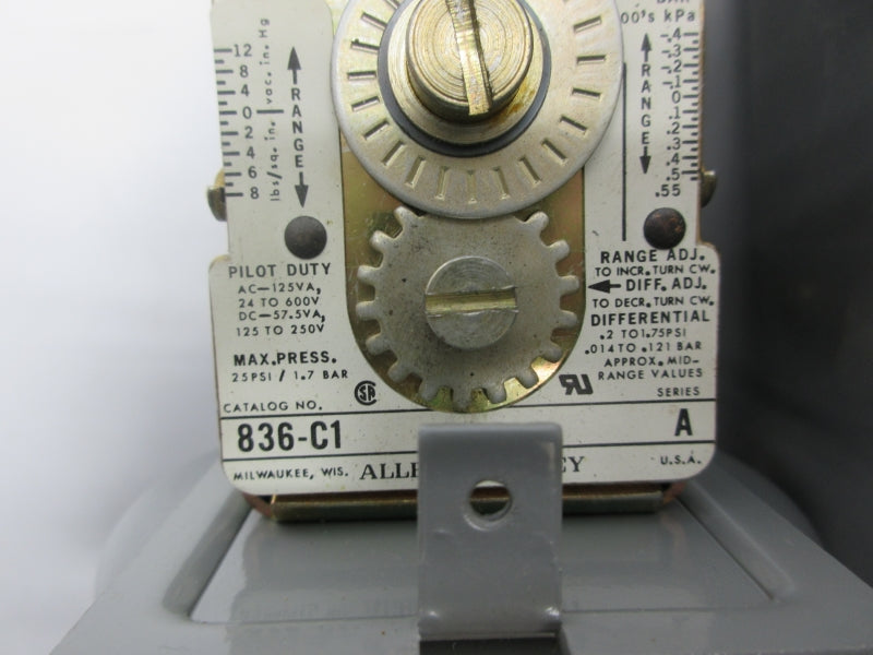 ALLEN BRADLEY 836-C1 SER. A 125-250V 25PSI UNMP