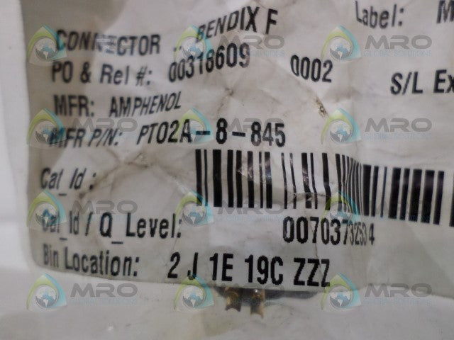 AMPHENOL PT02A-8-84S CONNECTOR * NEW IN FACTORY BAG *