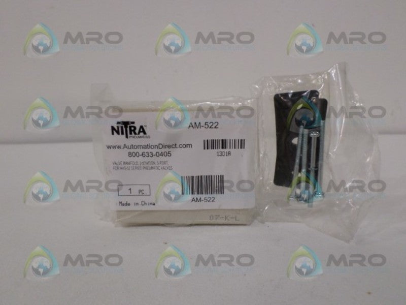 AUTOMATION DIRECT AM-522 VALVE MANIFOLE, 2-STATION * NEW IN FACTORY BAG *