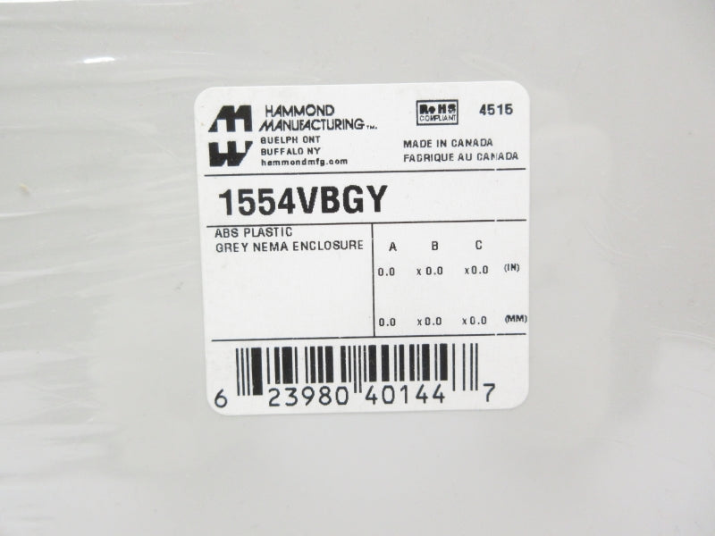 HAMMOND MANUFACTURING 1554VBGY NSMP