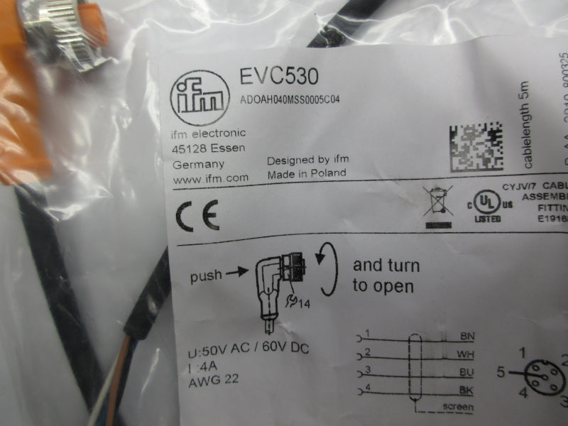 IFM EFECTOR ADOAH040MSS0005C04 EVC530 50VAC 4A NSMP