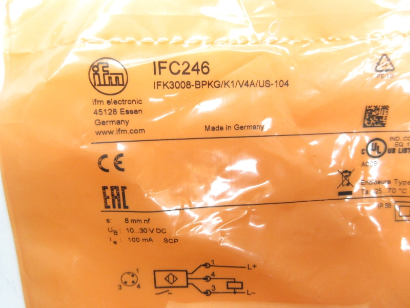 IFM EFECTOR IFK3008-BPKG/K1/V4A/US-104 IFC246 10-30VDC NSMP