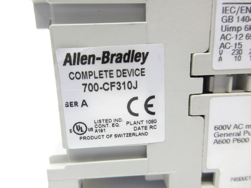 ALLEN BRADLEY 700-CF310J SER. A 24VDC NSNP