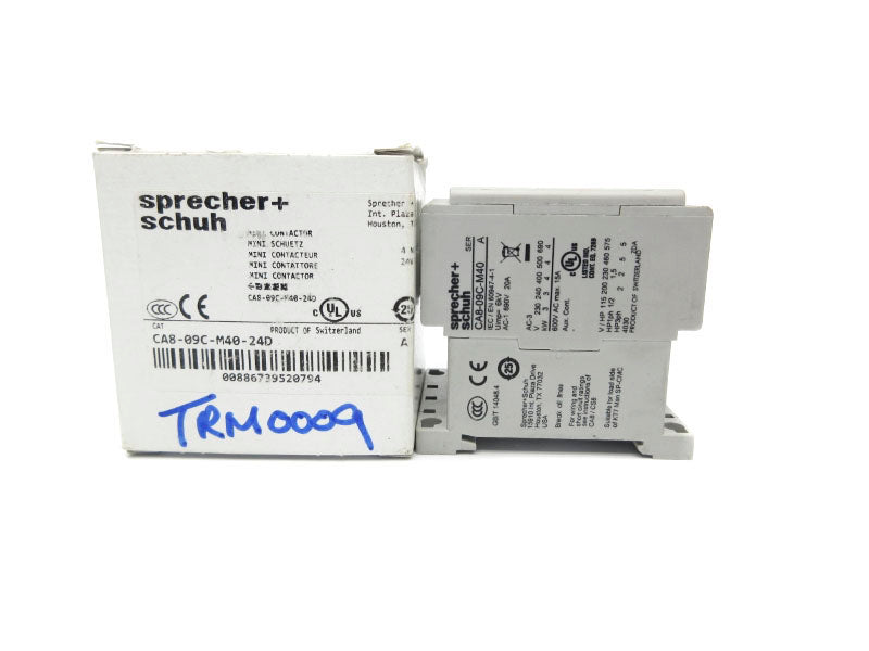 SPRECHER+SCHUH CA8-09C-M40-24D SER. A 24VDC 20A NSMP