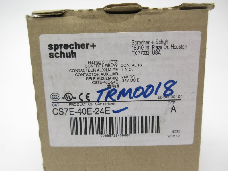 SPRECHER+SCHUH CS7E-40E-24E SER. A 24VDC 20A NSMP