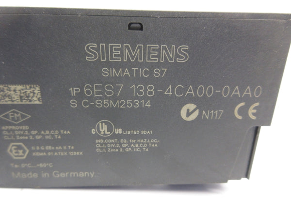 SIEMENS 6ES7138-4CA00-0AA0 24VDC NSNP