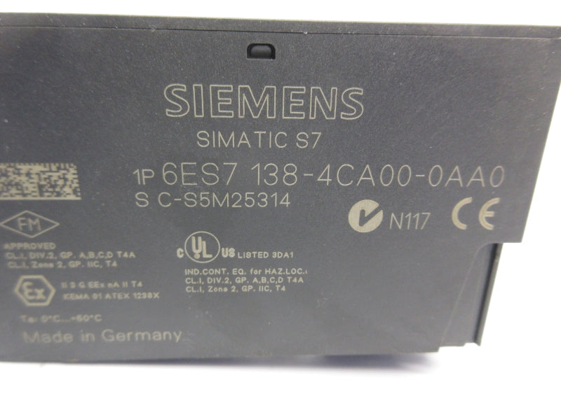 SIEMENS 6ES7138-4CA00-0AA0 24VDC NSNP