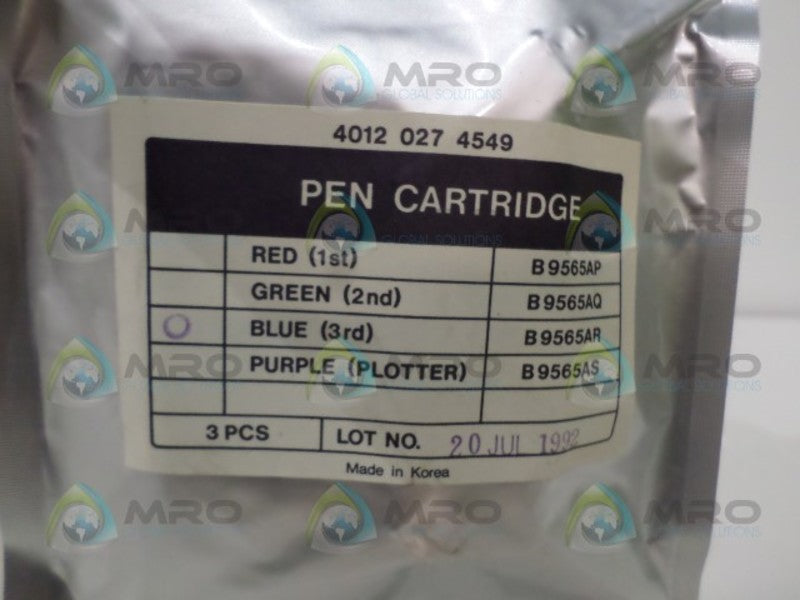 YOKOGAWA B9565AR BLUE PEN CARTRIDGES * FACTORY SEALED *