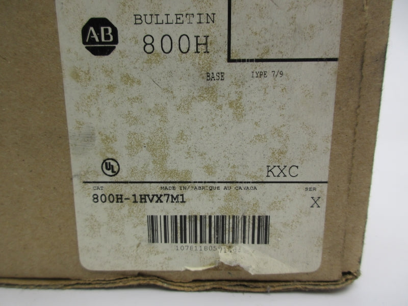ALLEN BRADLEY 800H-1HVX7M1 SER. X NSMP
