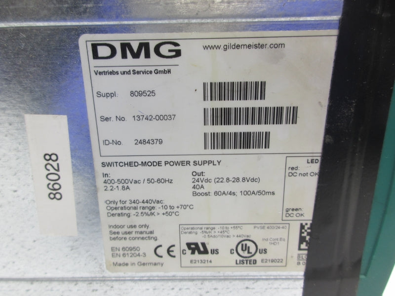 DMG 809525 2484379 400-500VAC 2.2-1.8A NSNP