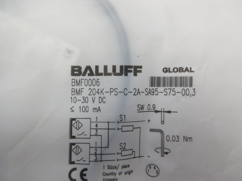 BALLUFF BMF204K-PS-C-2A-SA95-S75-00,3 BMF0006 10-30VDC NSMP