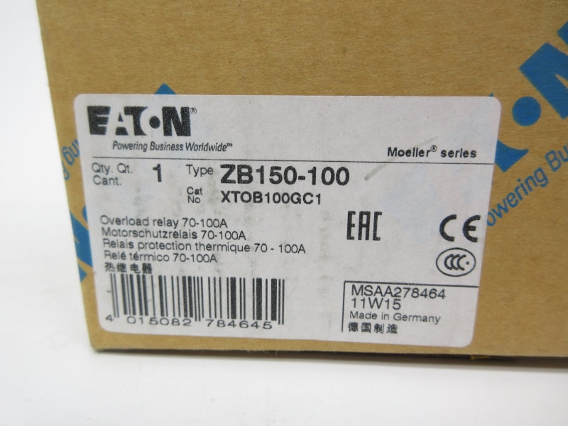 EATON XTOB100GC1 ZB150-100 8000V 70-100A NSMP