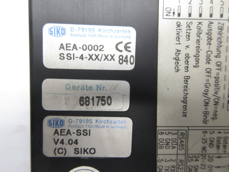 SIKO AEA-0002-SSI-4-XX/XX NSNP