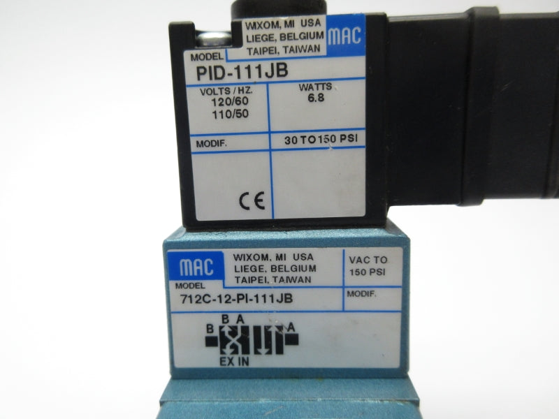 MAC 712C-12-PI-111JB 110/120V 30-150PSI UNMP