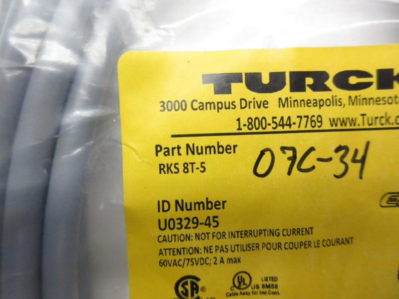 TURCK RKS8T-5 U0329-45 60VAC 2A NSMP