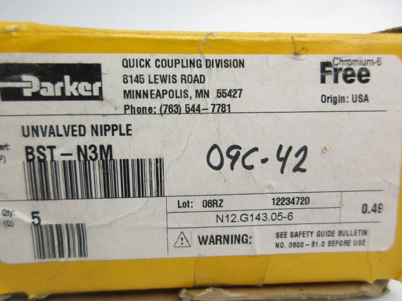 PARKER BST-N3M (PKG OF 5) NSMP