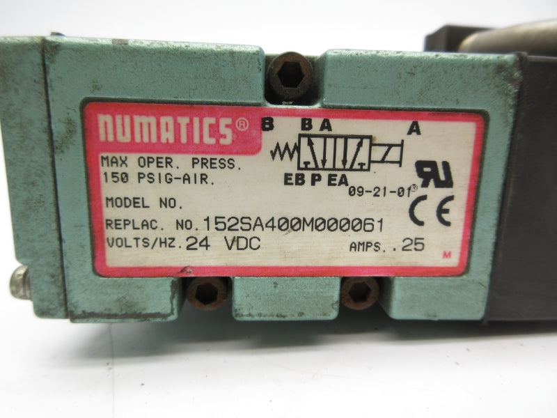 NUMATICS 152SA400M000061 24VDC .25A 150PSI (AS PICTURED) UNMP