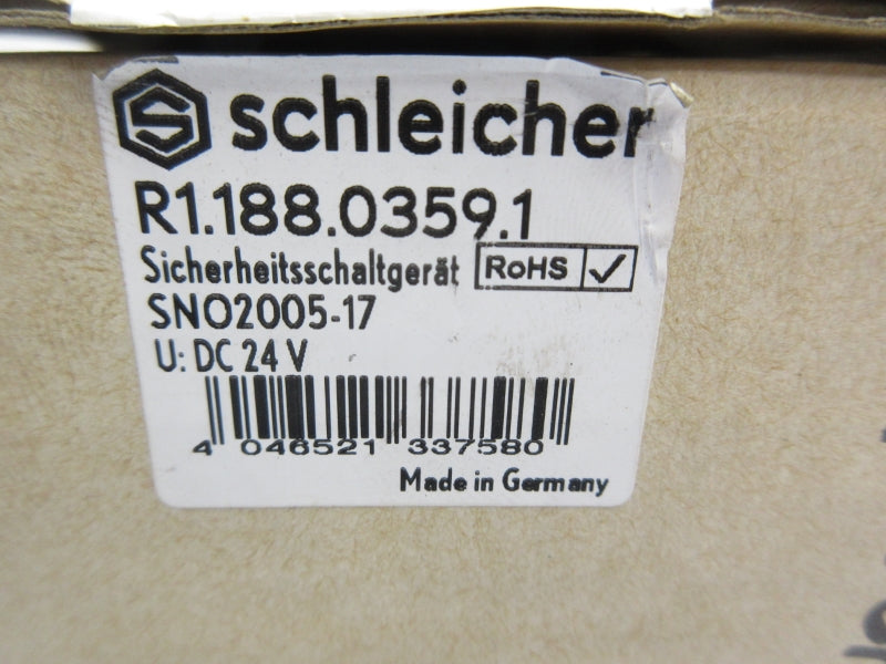 SCHLEICHER R1.188.0359.1 SNO2005-17 24VDC NSMP
