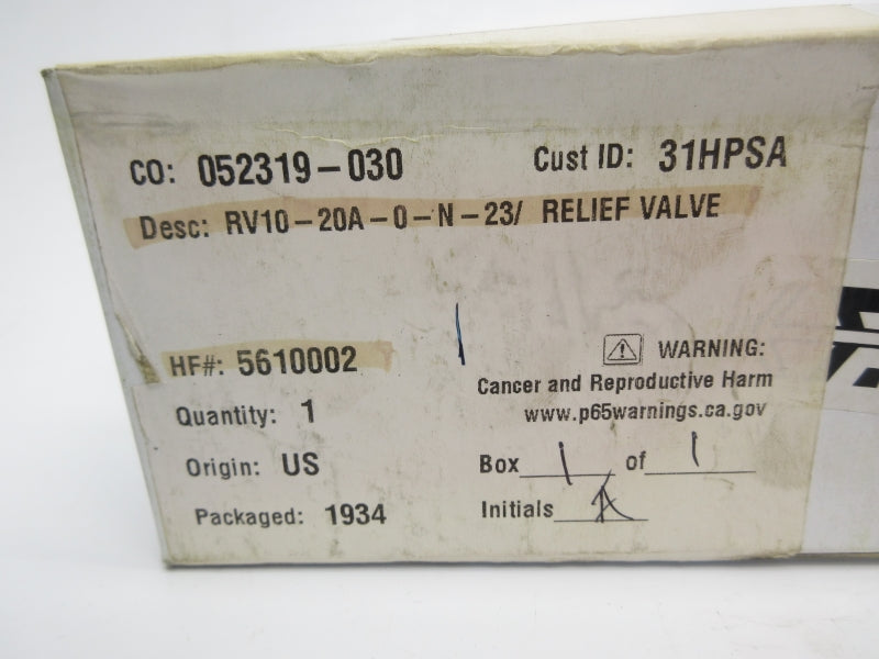 HYDRAFORCE RV10-20A-0-N-23/ NSMP
