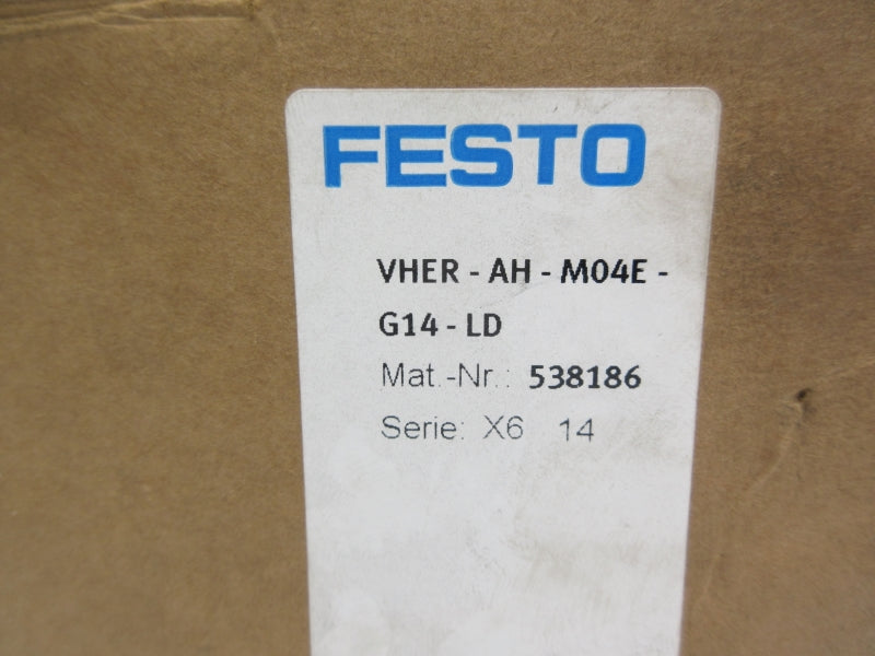FESTO VHER-AH-M04E-G14-LD 538186 -13.8-145PSI NSMP
