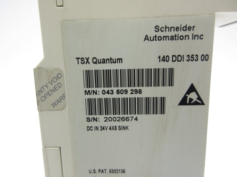 SCHNEIDER AUTOMATION 140DDI35300 24VDC (AS PICTURED) NSNP