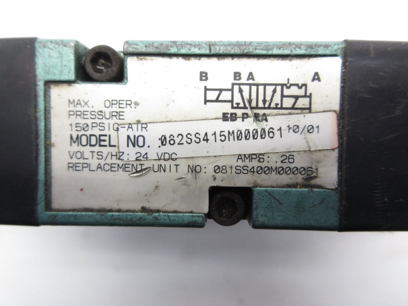 NUMATICS 082SS415M000061 24VDC .26A 150PSI UNMP