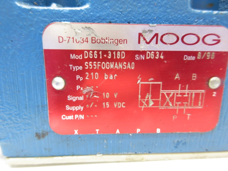 MOOG D661-318D S55FOGMANSA0 10V UNMP
