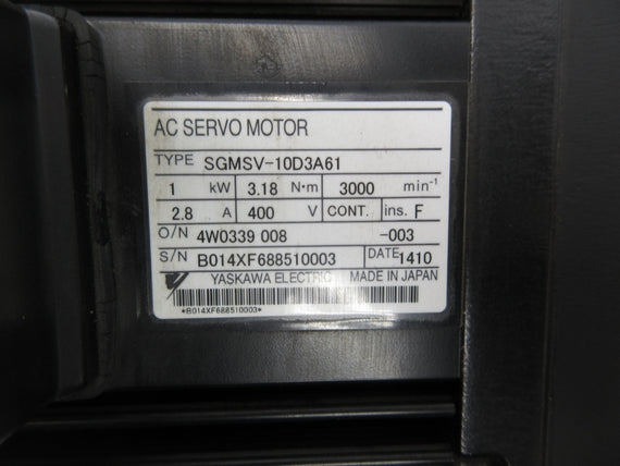 YASKAWA ELECTRIC SGMSV-10D3A61 400V 2.8A NSNP