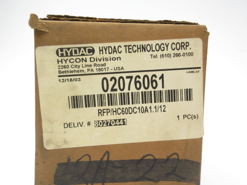 HYDAC 02076061 RFP/HC60DC10A1.1/12 NSFS
