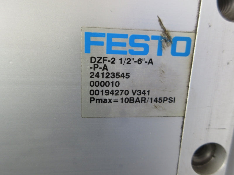 FESTO DZF-2-1/2"-6"-A-P-A 24123545 145PSI UNMP