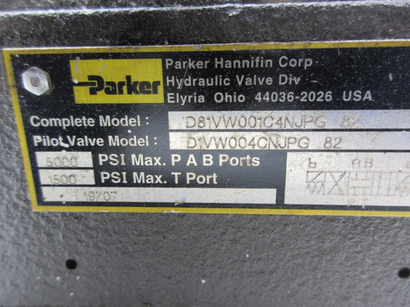 PARKER D1VW004CNJPG82 5000PSI UNMP