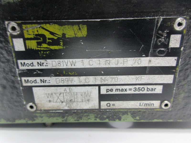 PARKER D81VW1C1NJP70 UNMP