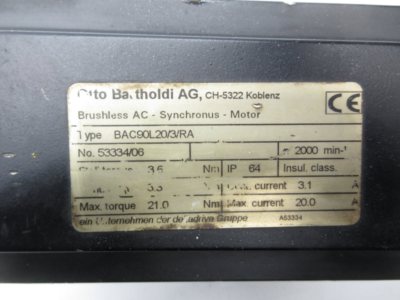 OTTO BARTHOLDI BAC90L20/3/RA 20.0A UNMP