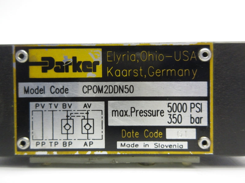 PARKER CPOM2DDN50 5000PSI NSNP