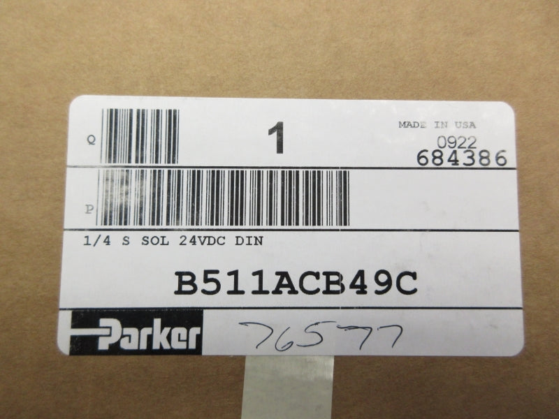 PARKER B511ACB49C 24VDC 1/4" NSFS