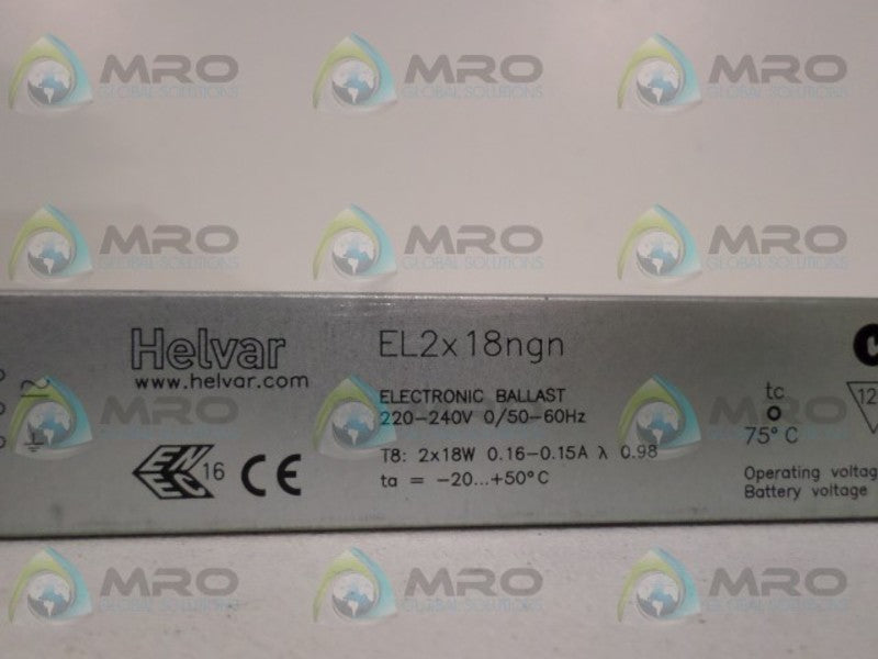 HELVAR EL2X18NGN ELECTRONIC BALLAST  NSNP