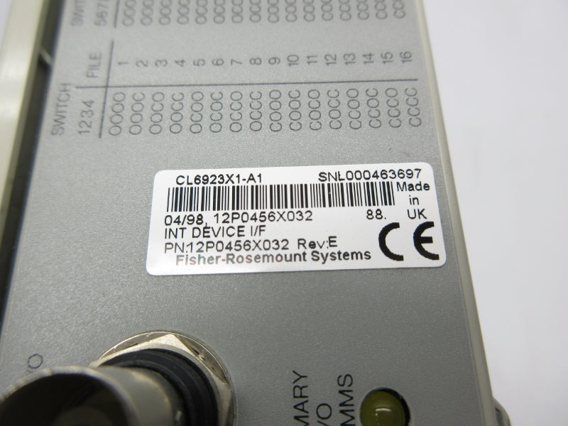 FISHER ROSEMOUNT CL6923X1-A1 12P0456X032 NSNP