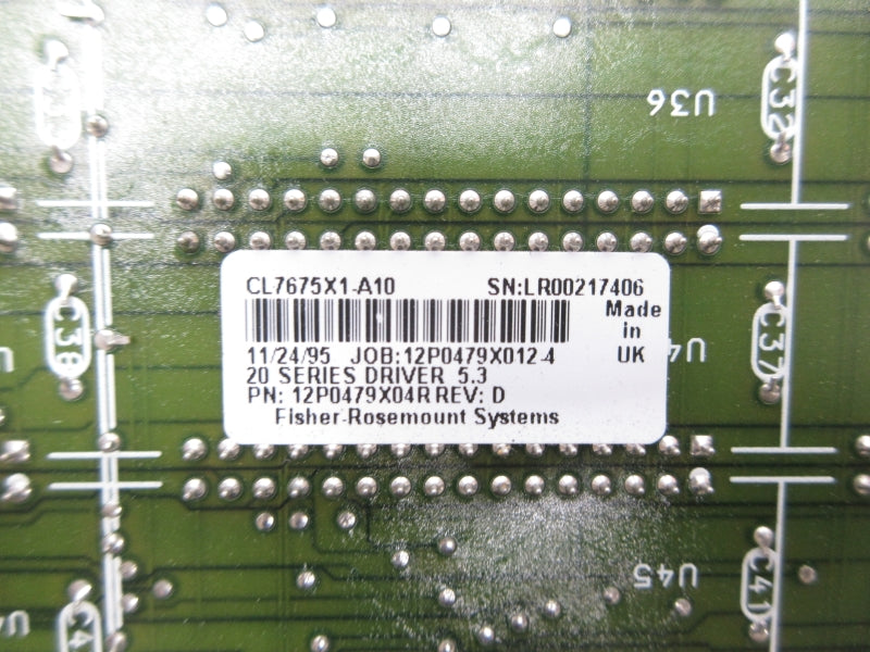 FISHER ROSEMOUNT CL7675X1-A10 12P0479X04R UNMP