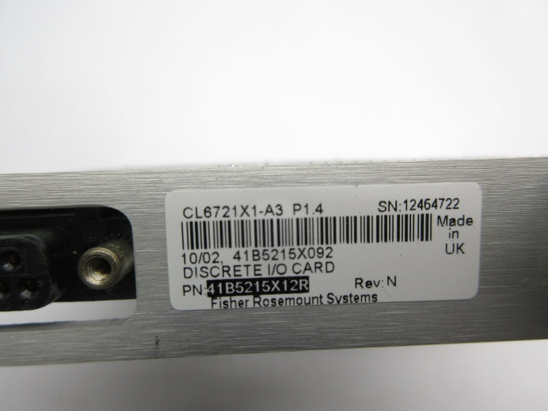 FISHER ROSEMOUNT CL6721X1-A3 41B5215X12R NSNP