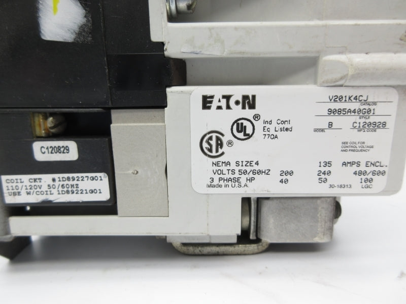 EATON V201K4CJ 9085A40G01 110/120V 135A UNMP