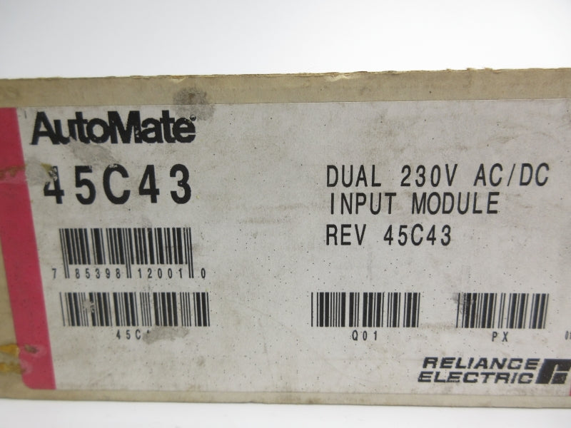 RELIANCE ELECTRIC 45C43 230VAC/DC NSMP