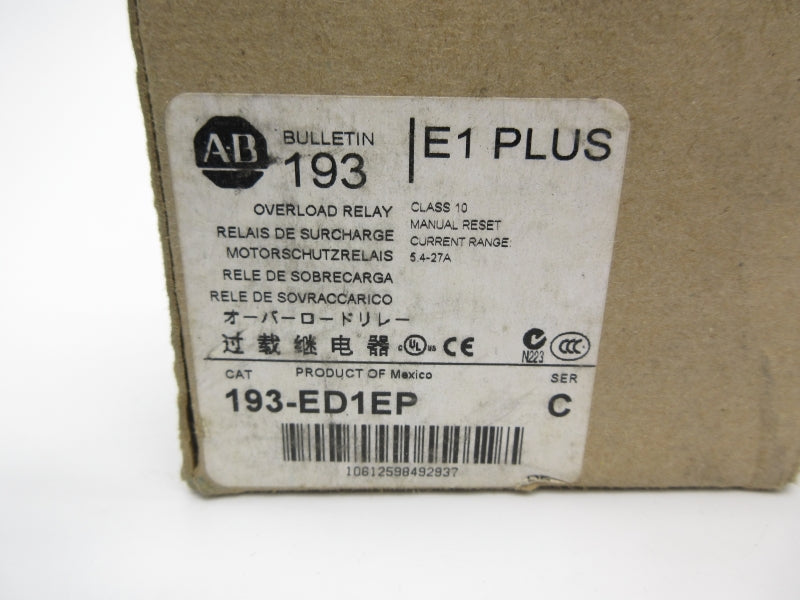 ALLEN BRADLEY 193-ED1EP SER. C 5.4-27A (BR/WH) NSMP